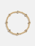 Gold/Pavé Repeating Initial Pisa Bracelet - D