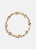 Gold/Pavé Repeating Initial Pisa Bracelet - G