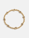 Gold/Pavé Repeating Initial Pisa Bracelet - J