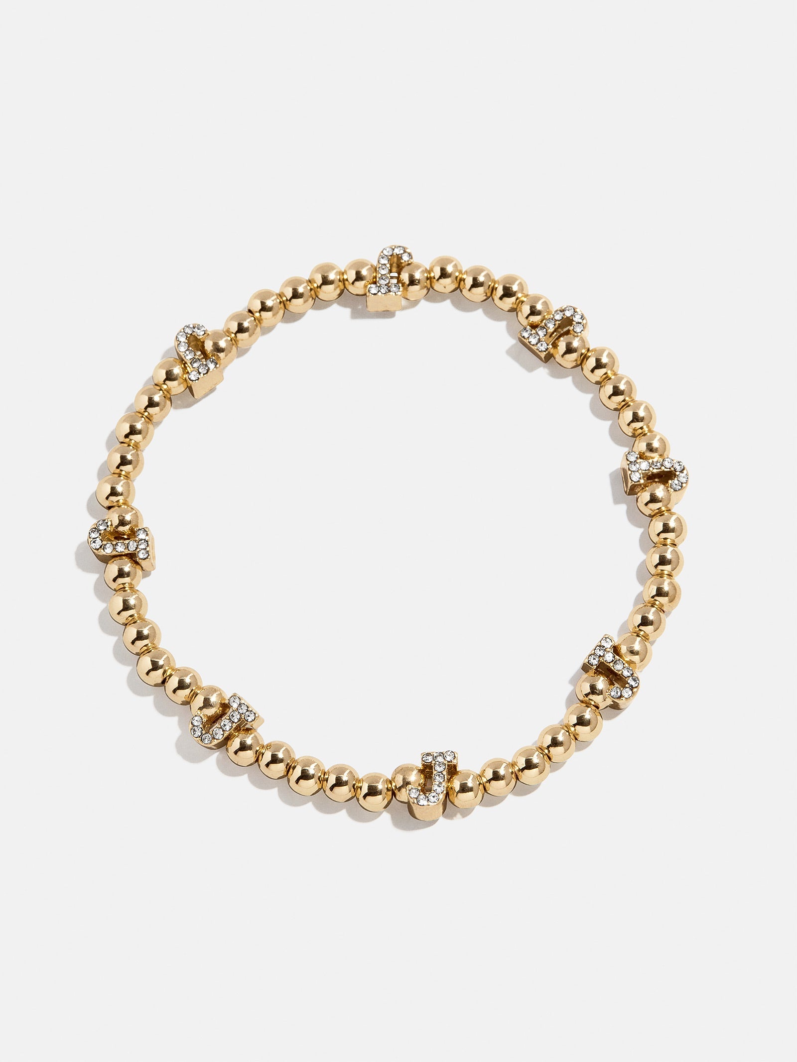 Gold/Pavé Repeating Initial Pisa Bracelet - J