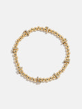 Gold/Pavé Repeating Initial Pisa Bracelet - L