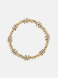 Gold/Pavé Repeating Initial Pisa Bracelet - M
