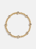Gold/Pavé Repeating Initial Pisa Bracelet - O