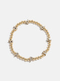 Gold/Pavé Repeating Initial Pisa Bracelet - P