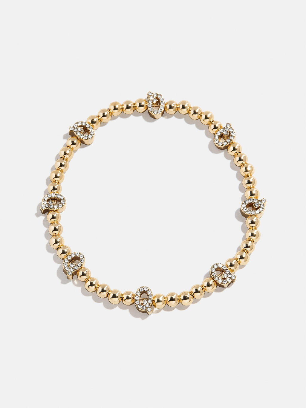Gold/Pavé Repeating Initial Pisa Bracelet - Q