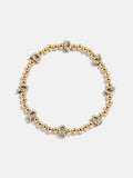Gold/Pavé Repeating Initial Pisa Bracelet - Q
