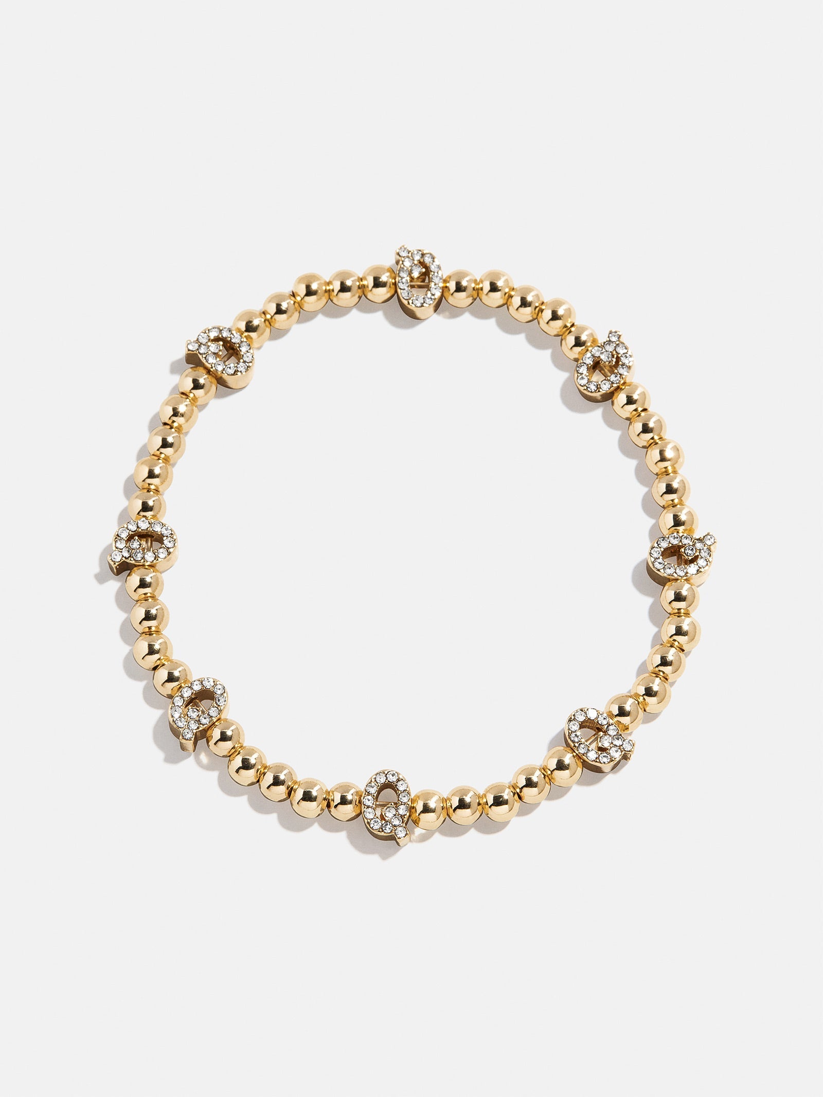 Gold/Pavé Repeating Initial Pisa Bracelet - Q