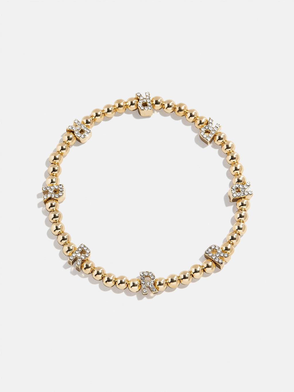 Gold/Pavé Repeating Initial Pisa Bracelet - R