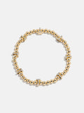 Gold/Pavé Repeating Initial Pisa Bracelet - T