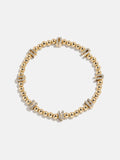 Gold/Pavé Repeating Initial Pisa Bracelet - U
