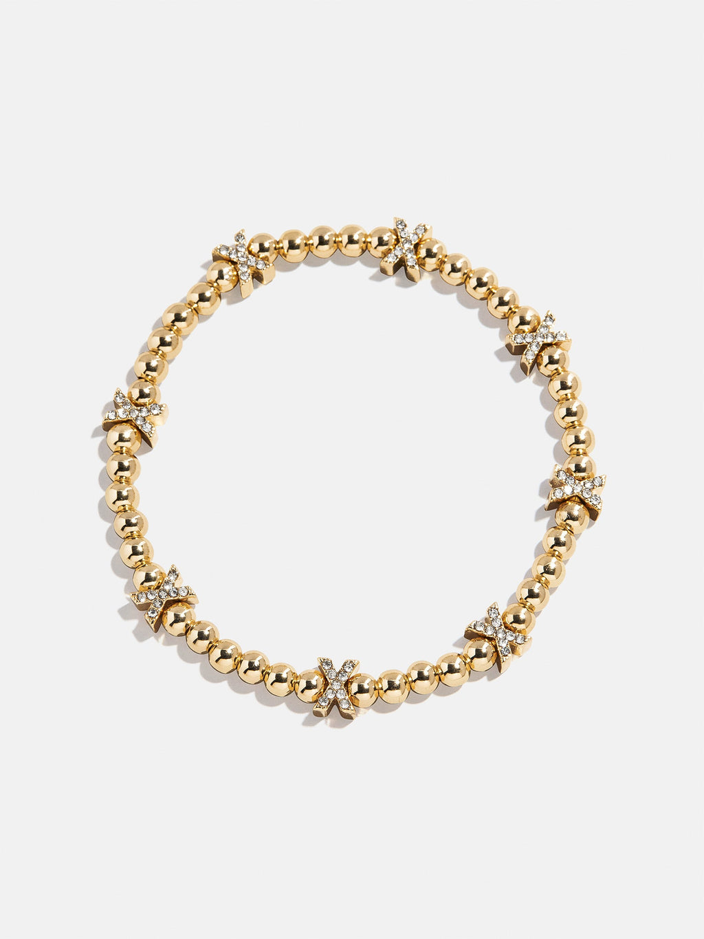 Gold/Pavé Repeating Initial Pisa Bracelet - X