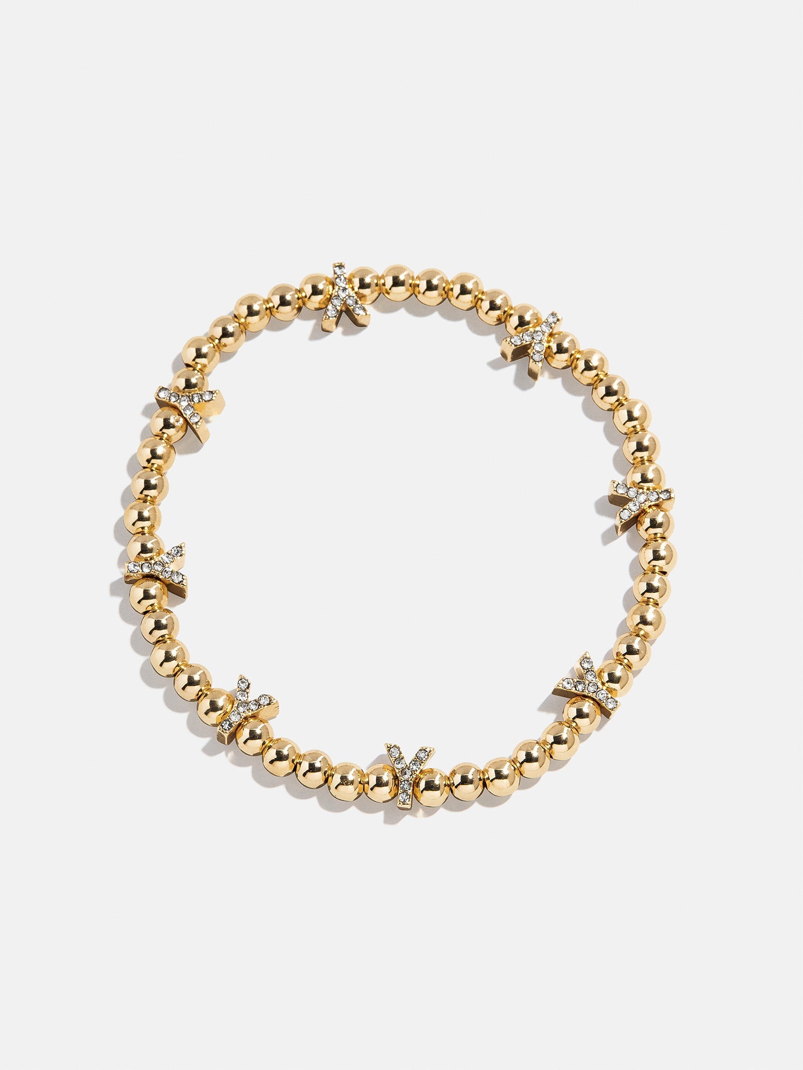 Gold/Pavé Repeating Initial Pisa Bracelet - Y
