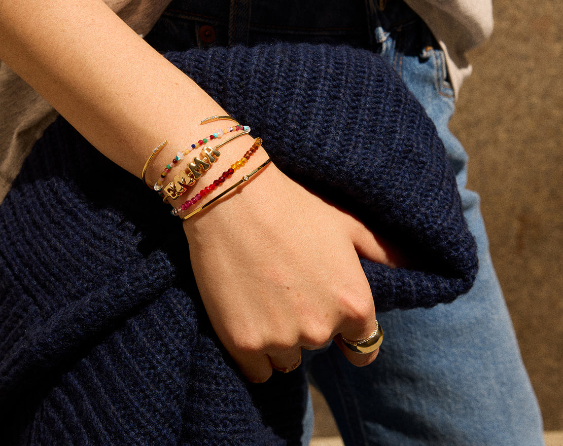 Rowan Semi-Precious Custom Layered Bracelet - Lisbon