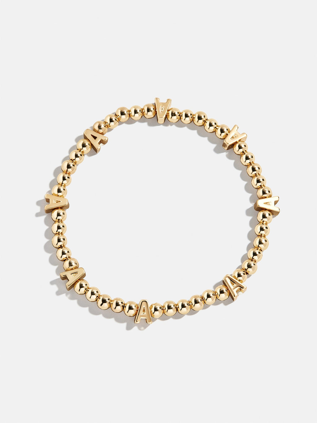 Gold Repeating Initial Pisa Bracelet - A