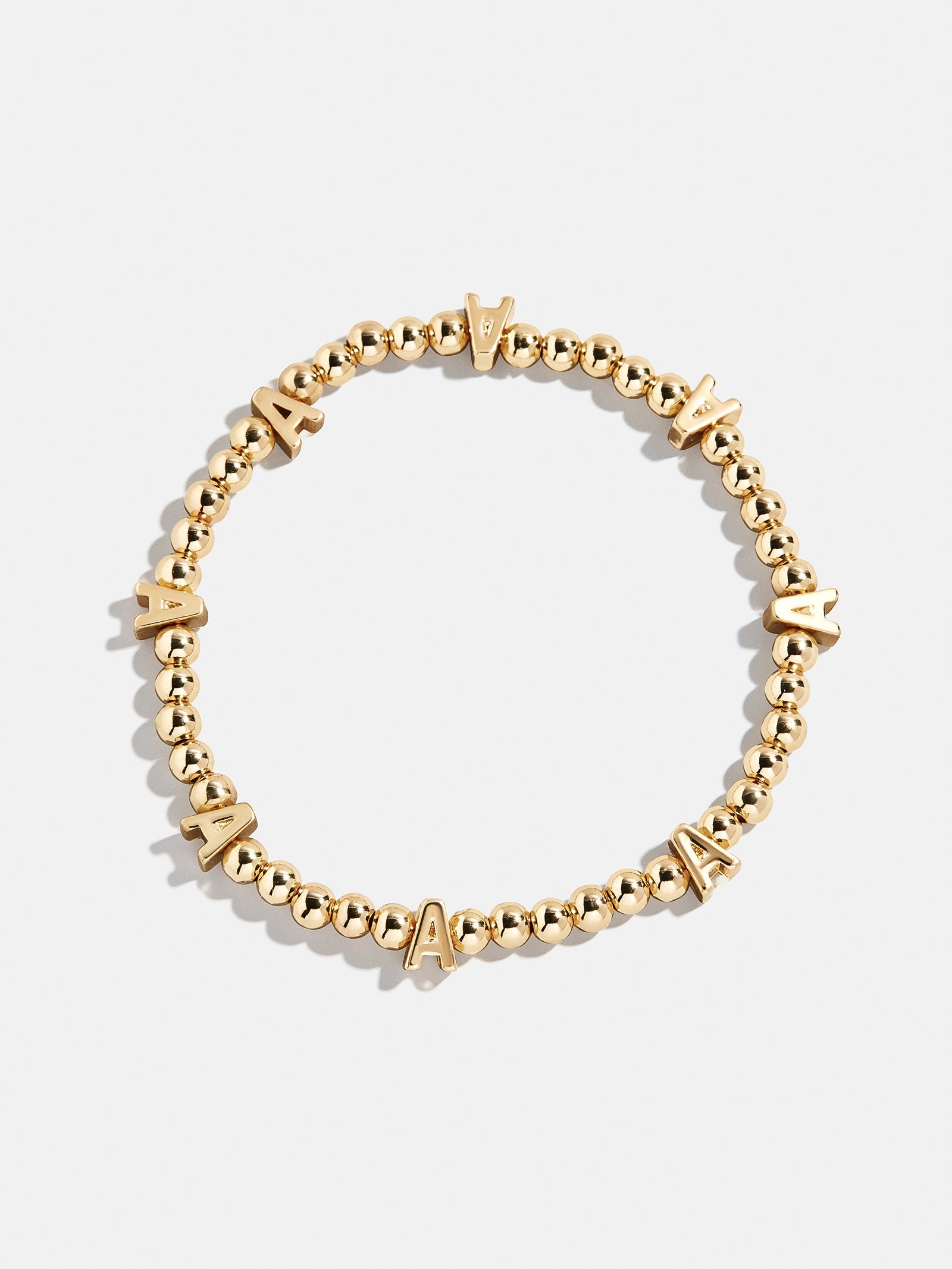 Gold Repeating Initial Pisa Bracelet - A