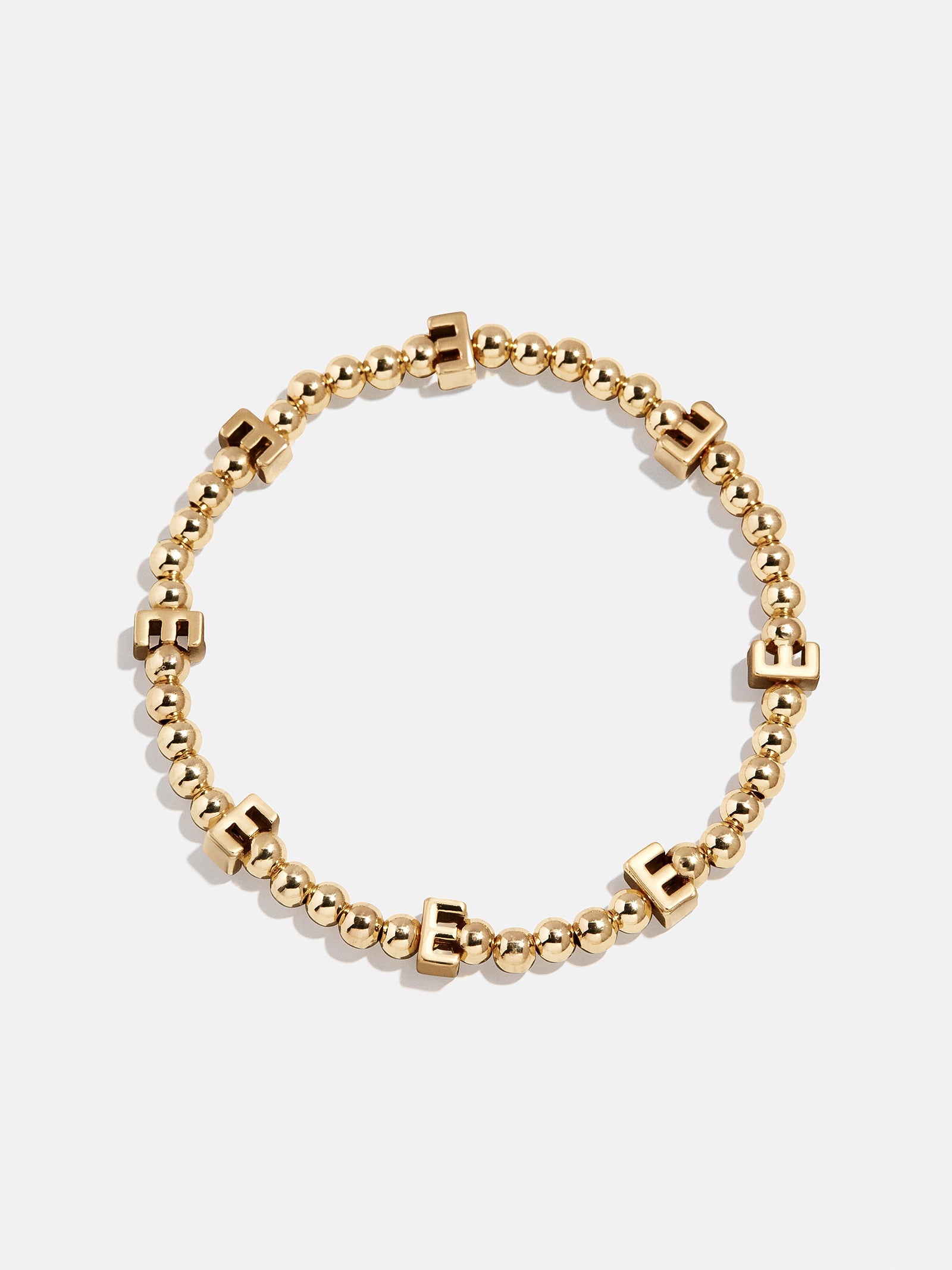 Gold Repeating Initial Pisa Bracelet - E