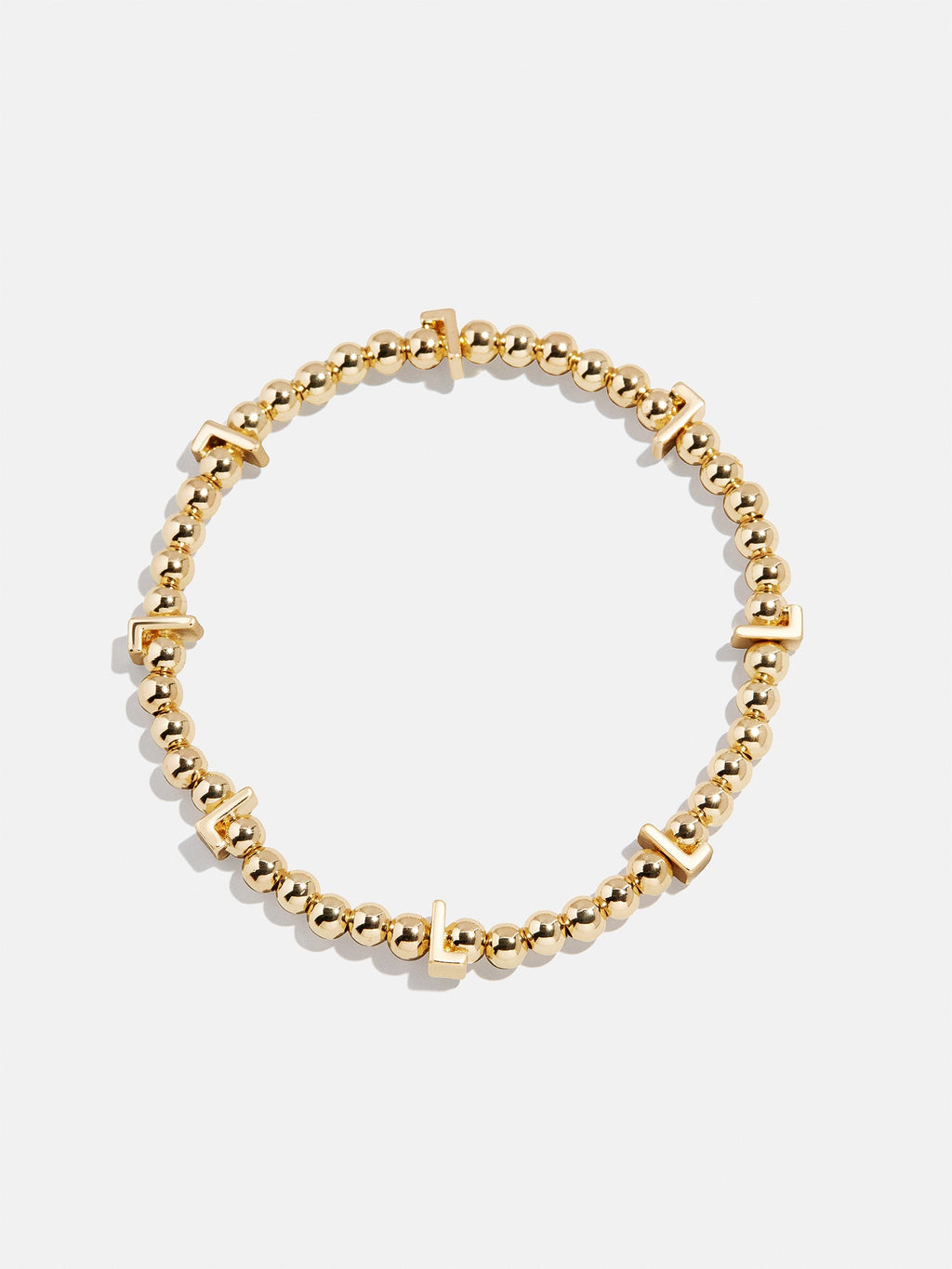 Gold Repeating Initial Pisa Bracelet - L