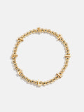Gold Repeating Initial Pisa Bracelet - L