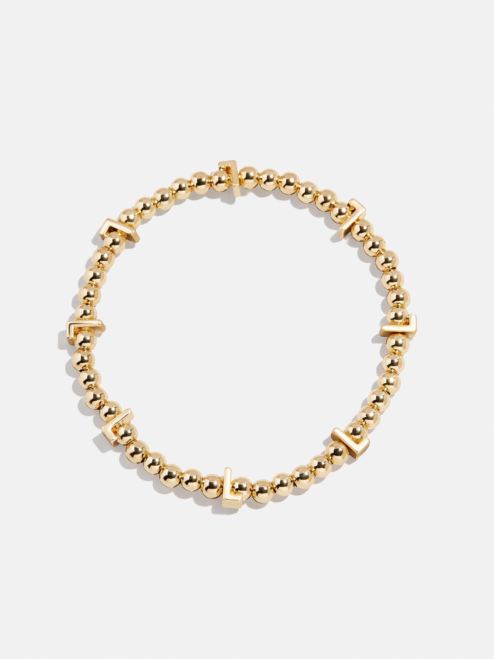 Gold Repeating Initial Pisa Bracelet - L