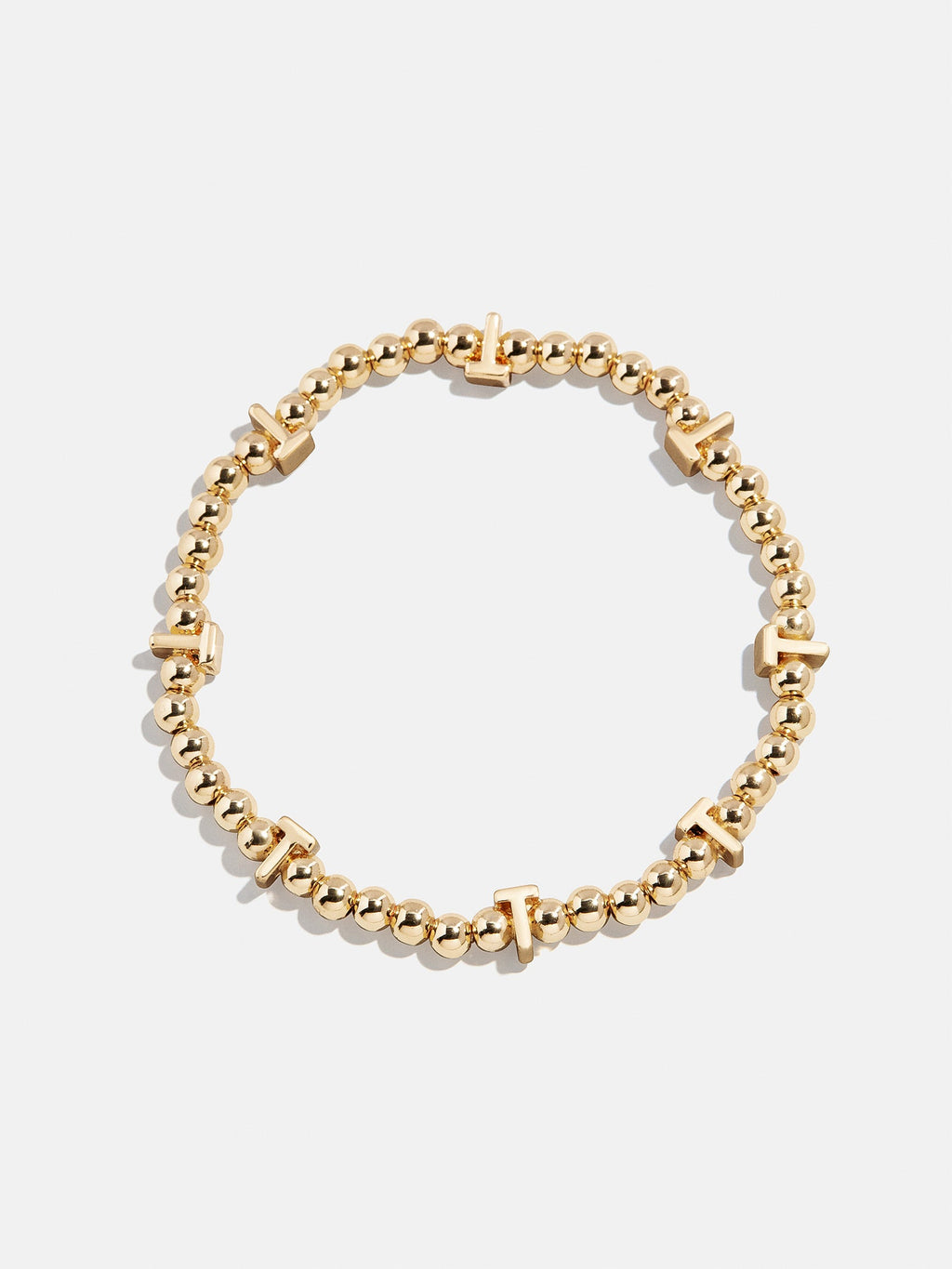 Gold Repeating Initial Pisa Bracelet - T