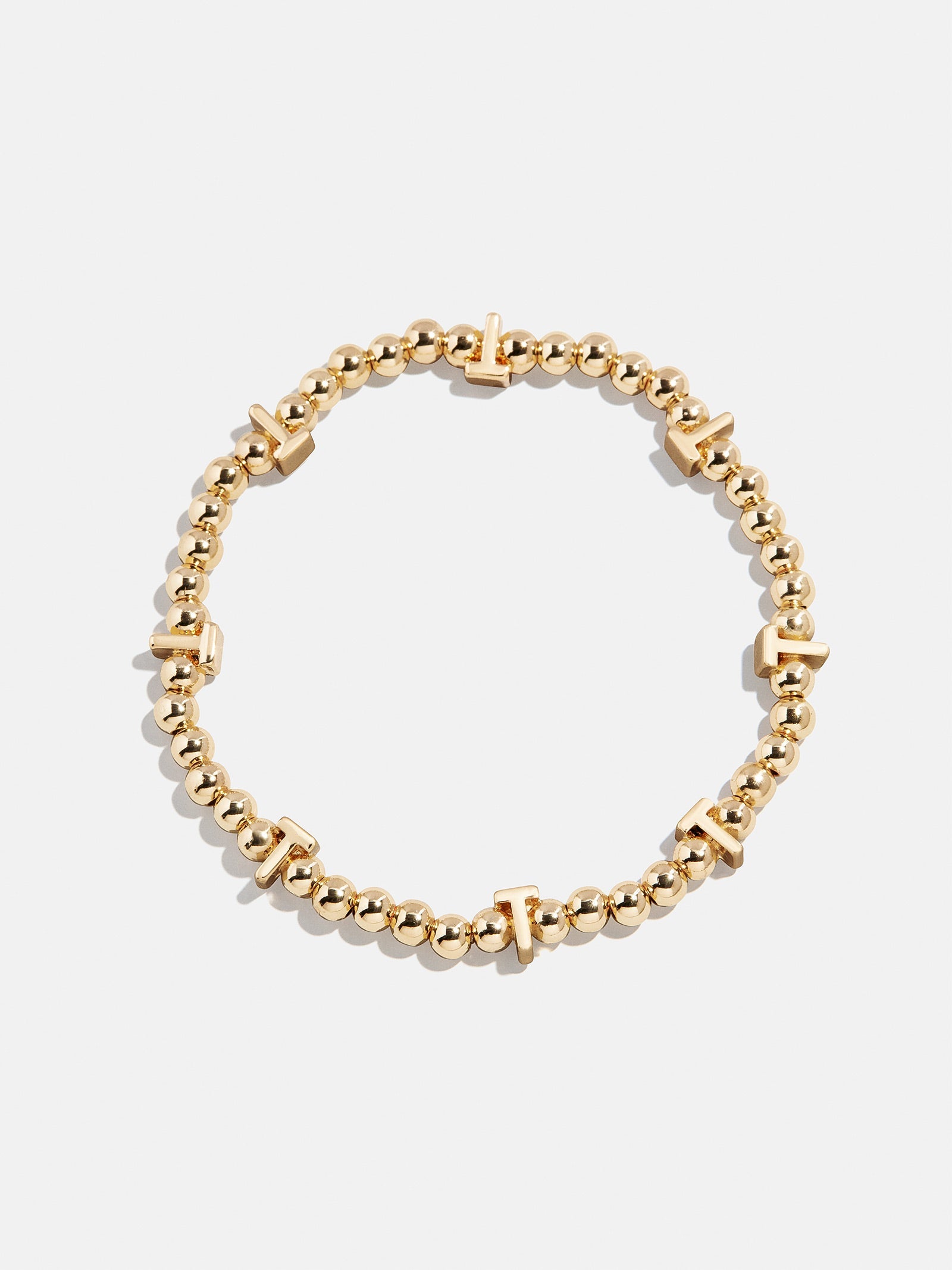 Gold Repeating Initial Pisa Bracelet - T