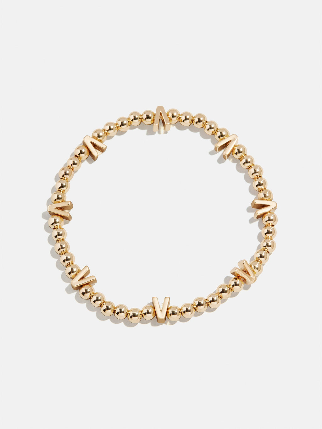Gold Repeating Initial Pisa Bracelet - V