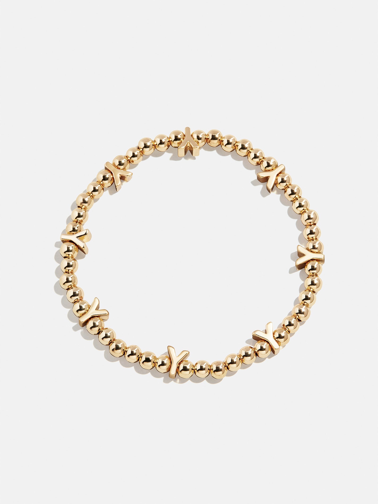 Gold Repeating Initial Pisa Bracelet - Y