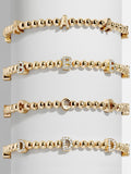 Gold Repeating Initial Pisa Bracelet - A
