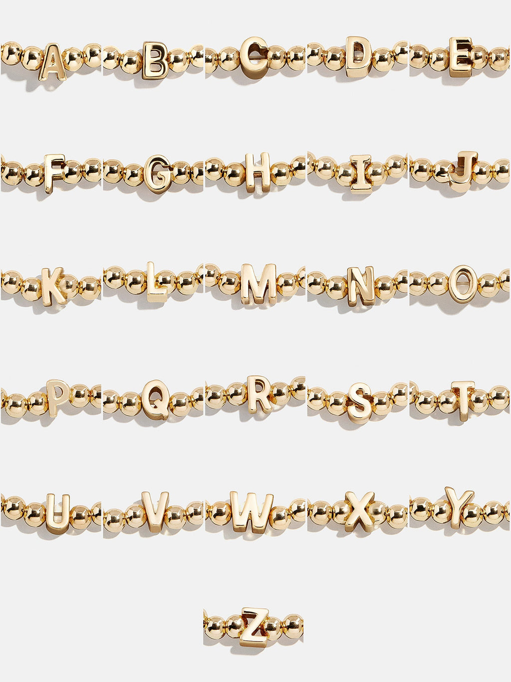 Gold Repeating Initial Pisa Bracelet - A
