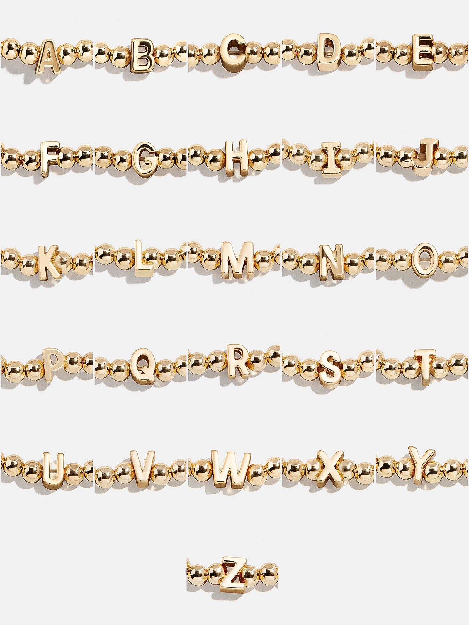 Gold Repeating Initial Pisa Bracelet - Y