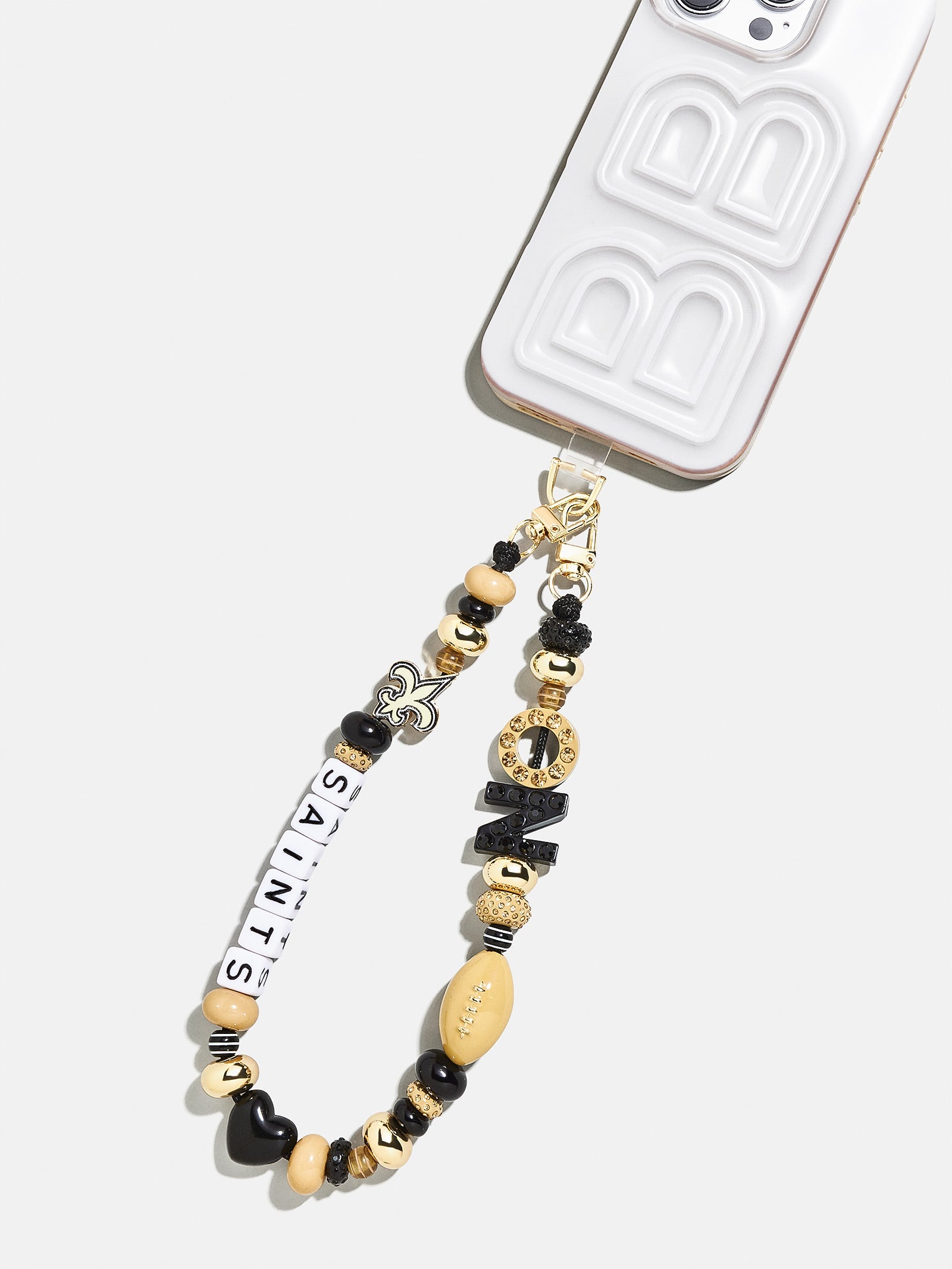NFL Beaded Phone Charm - New Orleans Saints