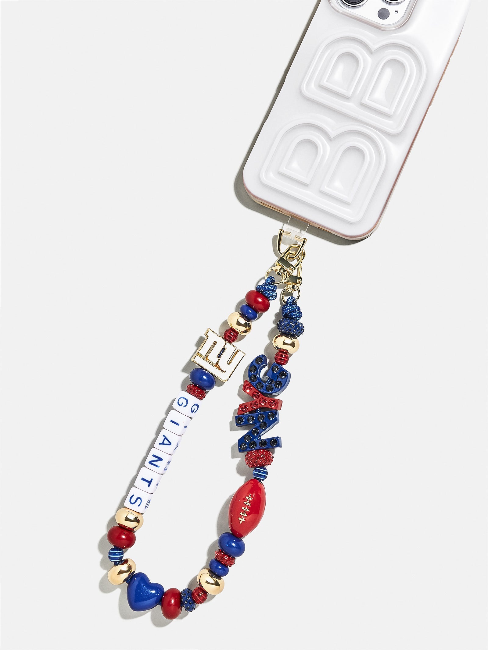 NFL Beaded Phone Charm - New York Giants