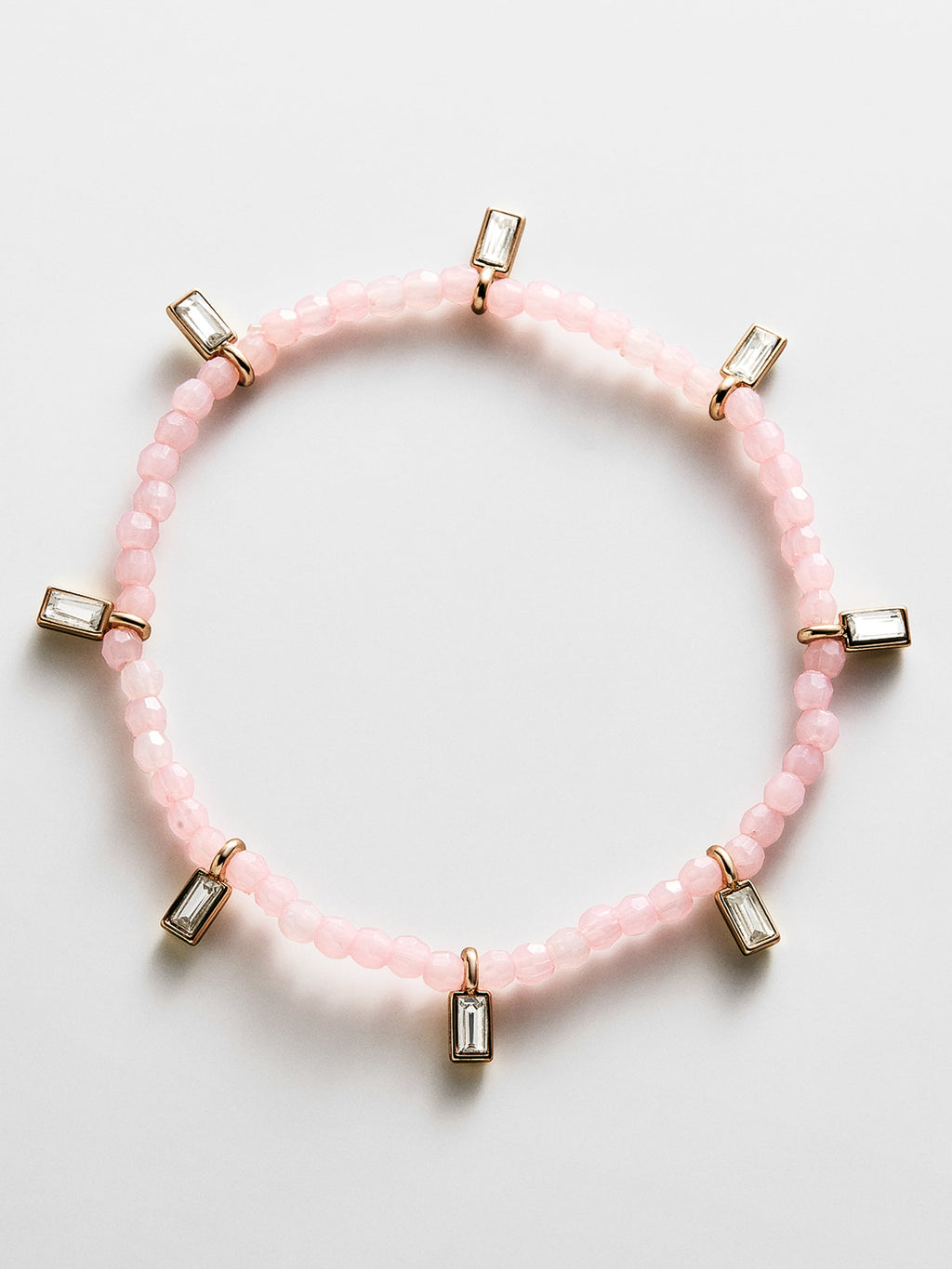 Crystal Beaded Bracelet - Blush