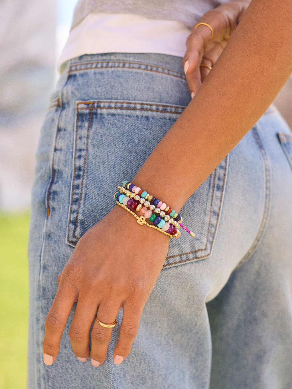 Chelsea Pisa Bracelet - Half Gold/Half Silver