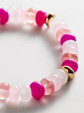 Marjorie Beaded Bracelet - Pink Multi