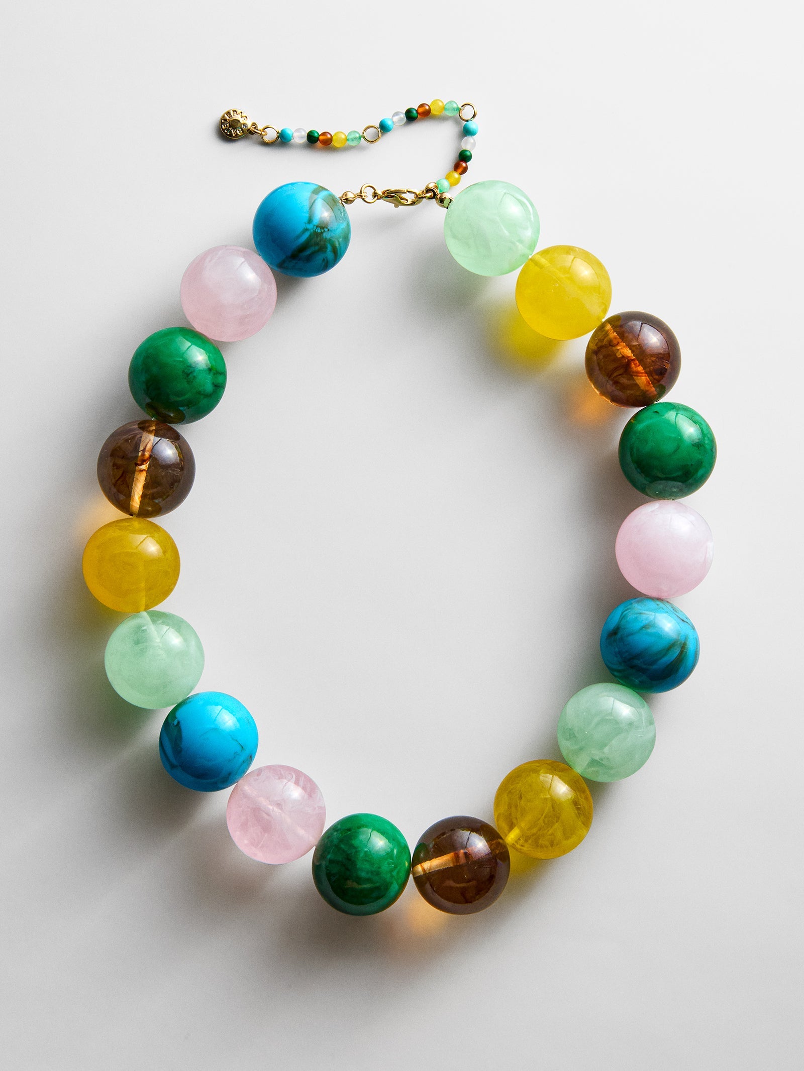 Jane Beaded Necklace - Natural Multi Bead