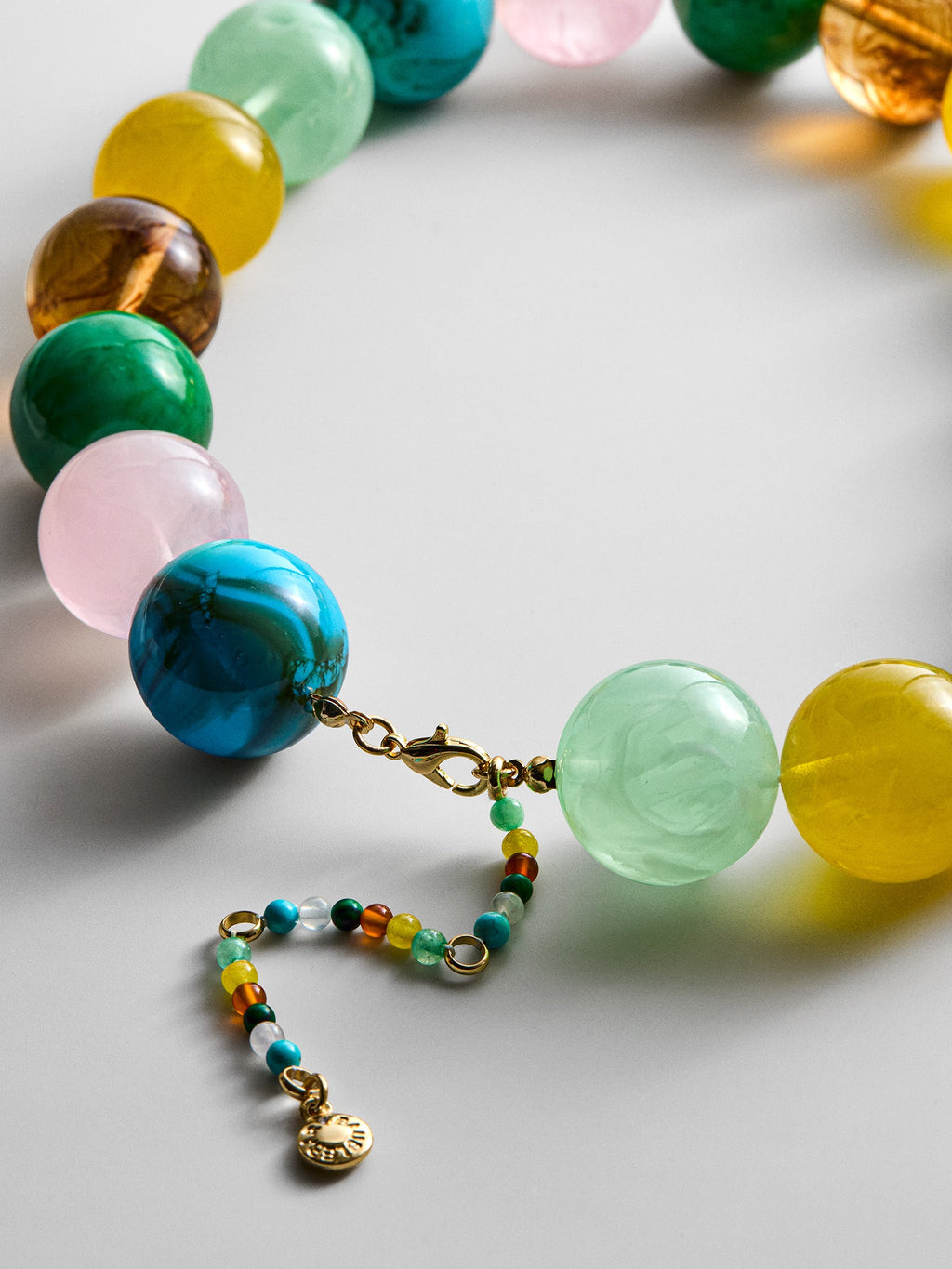 Jane Beaded Necklace - Natural Multi Bead