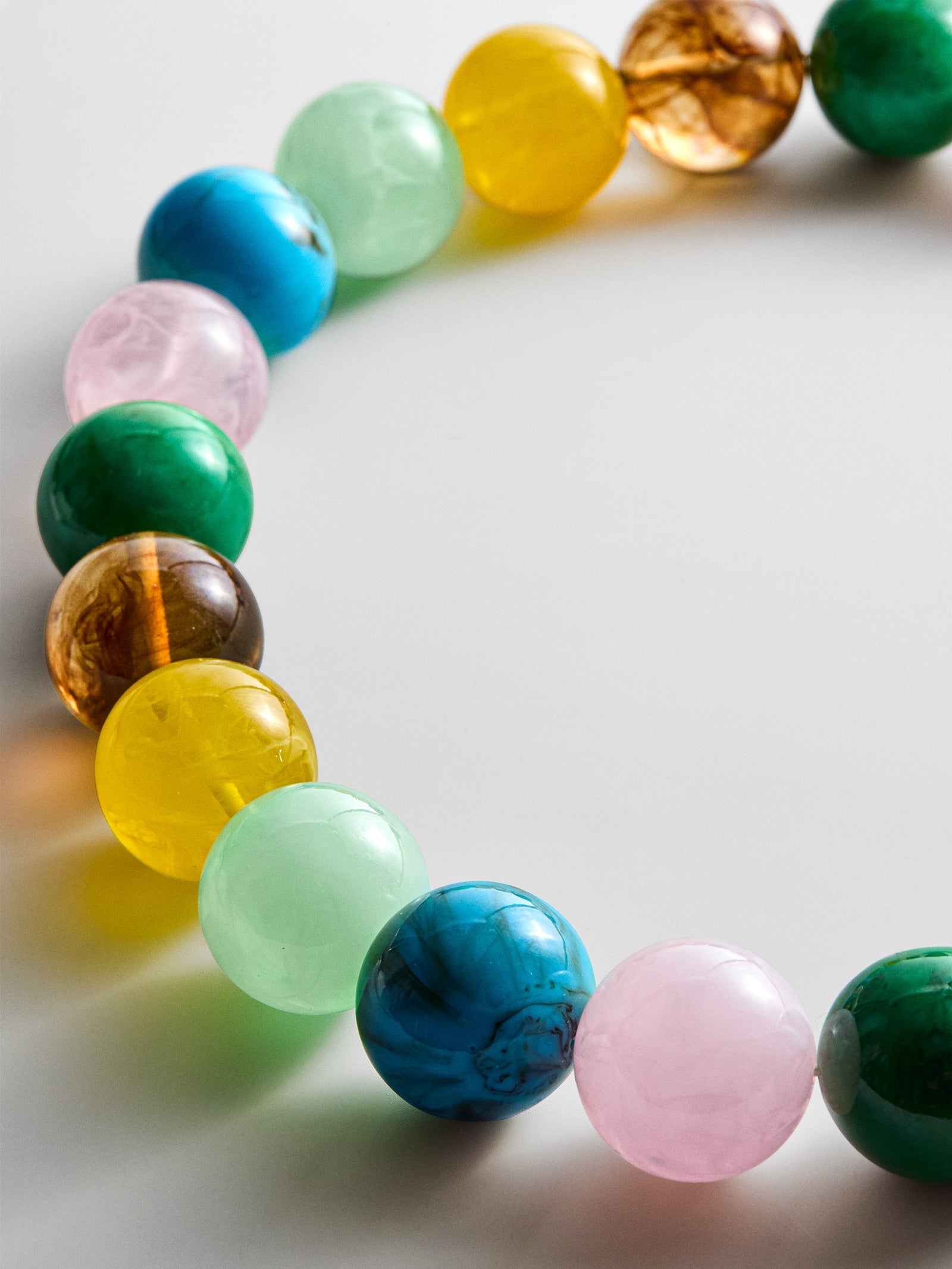 Jane Beaded Necklace - Natural Multi Bead