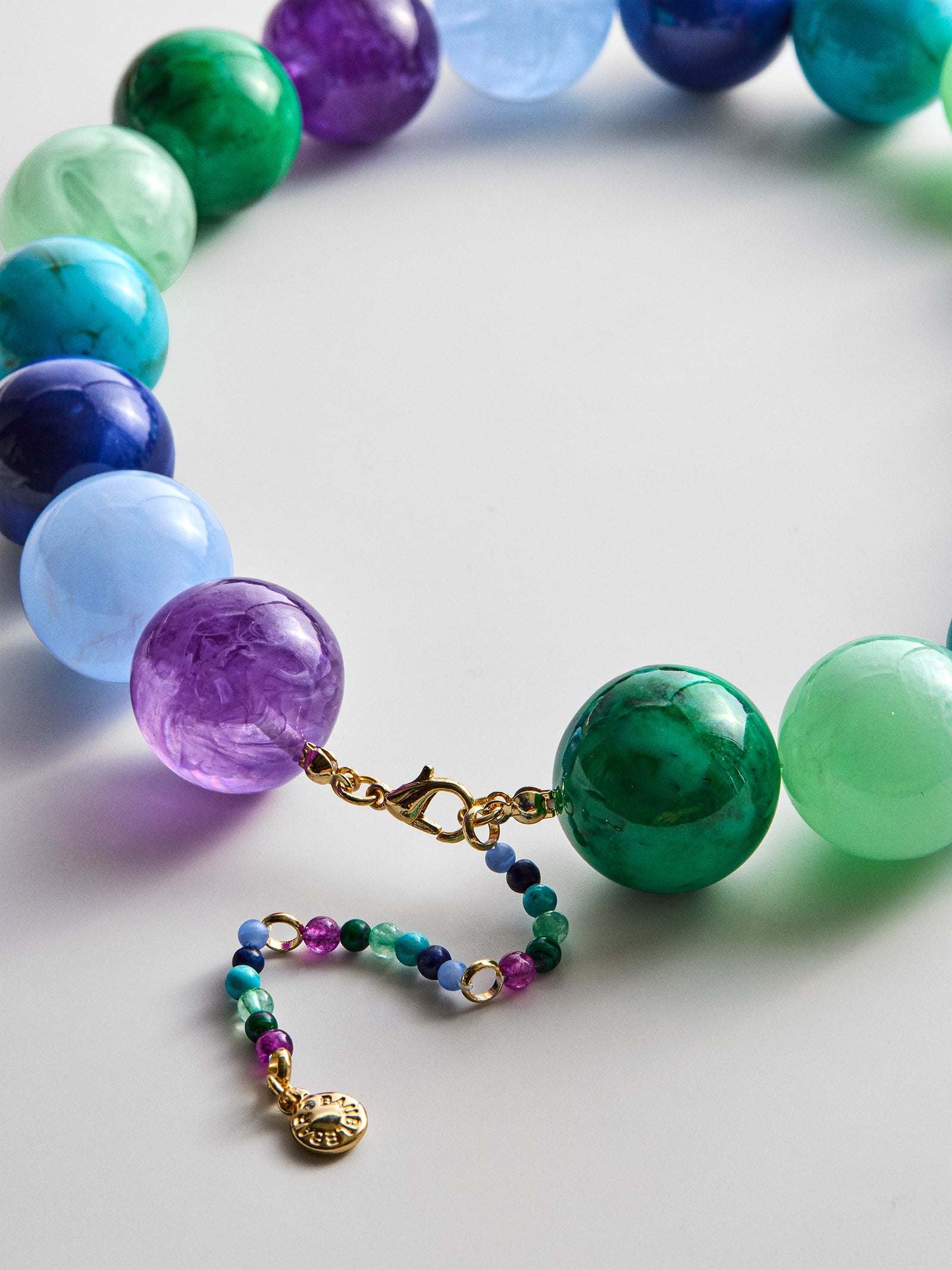 Jane Beaded Necklace - Blue/Purple Multi Bead