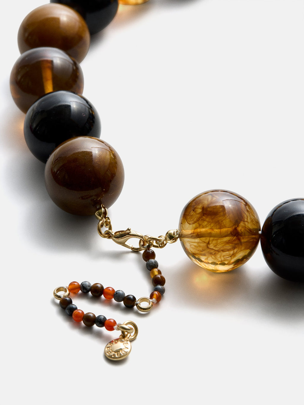 Jane Beaded Necklace - Brown/Black Multi Bead