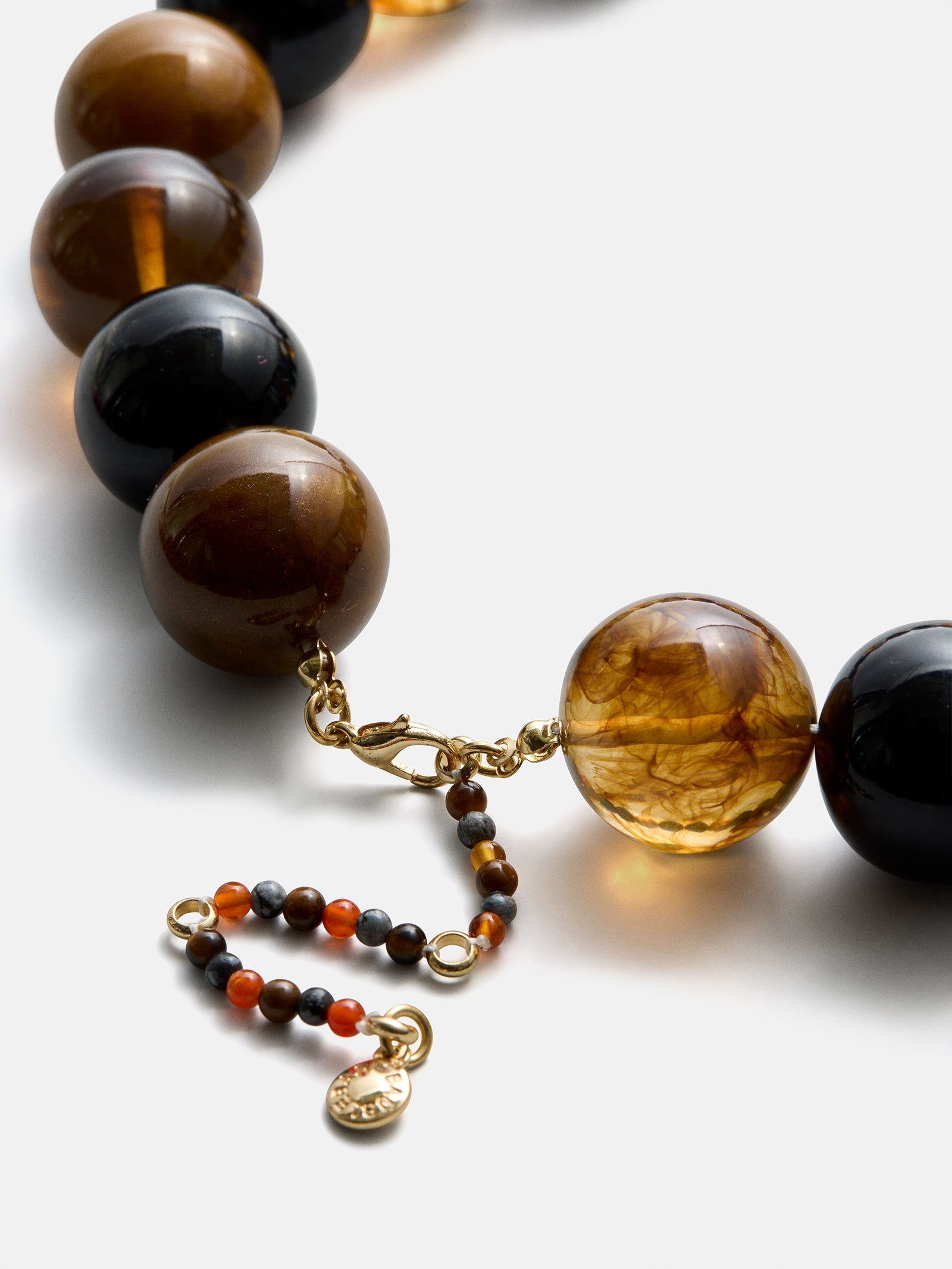 Jane Beaded Necklace - Brown/Black Multi Bead