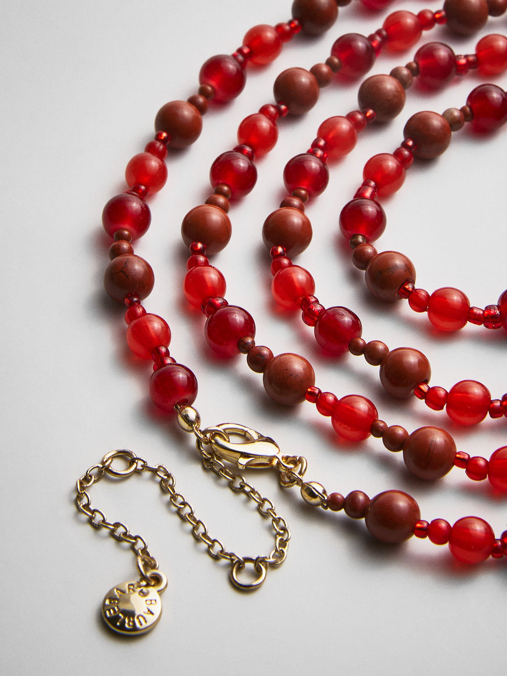 Charlotte Beaded Necklace - Red Jasper
