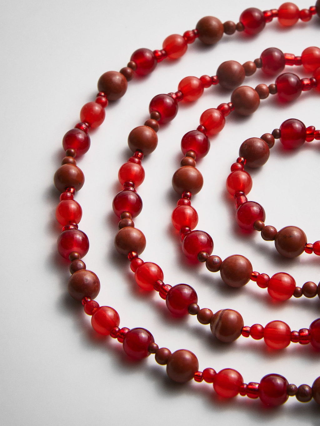 Charlotte Beaded Necklace - Red Jasper