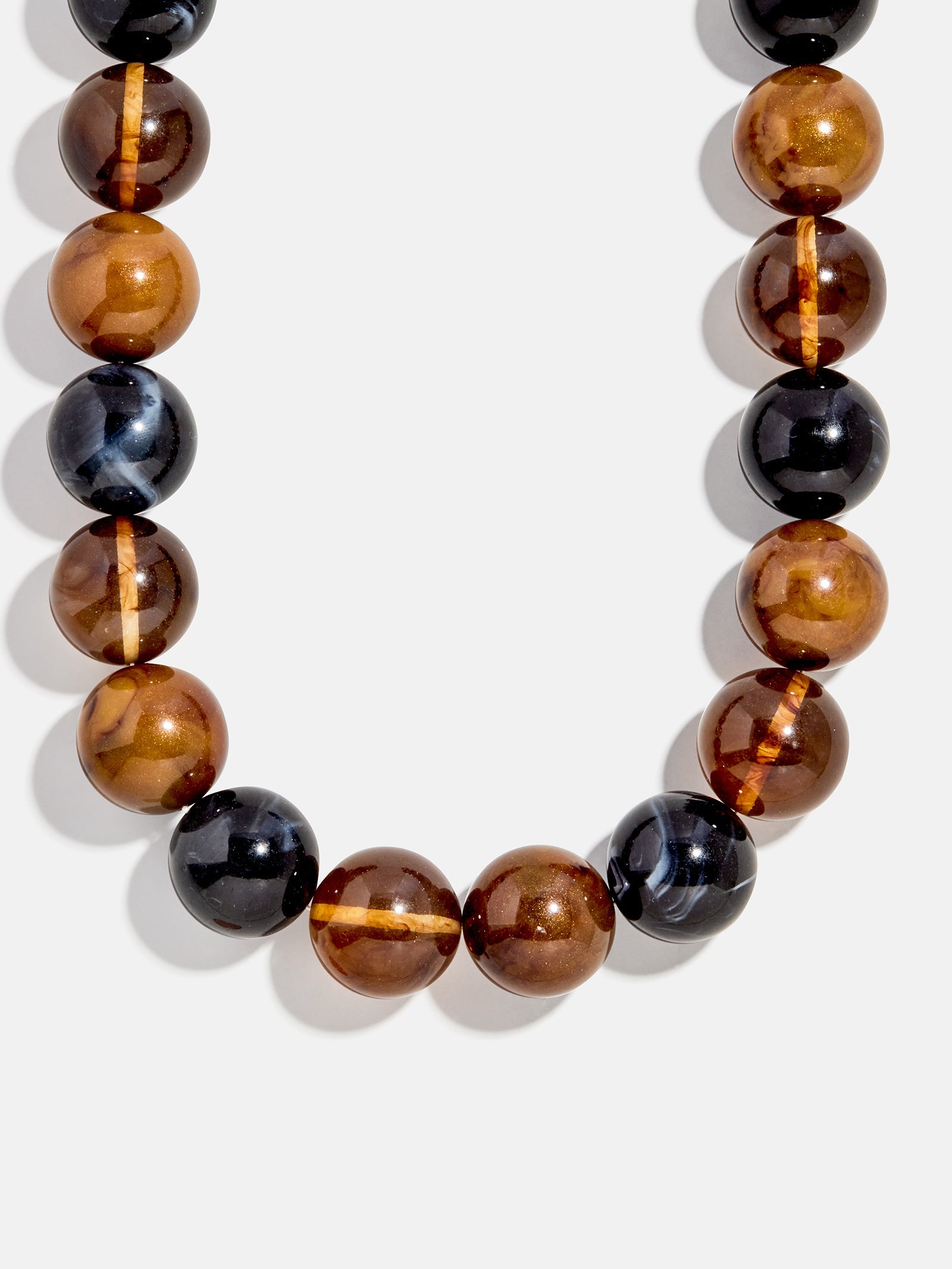 Jane Beaded Necklace - Brown/Black Multi Bead