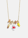 Peanuts Charm Necklace - Gold/Pavé