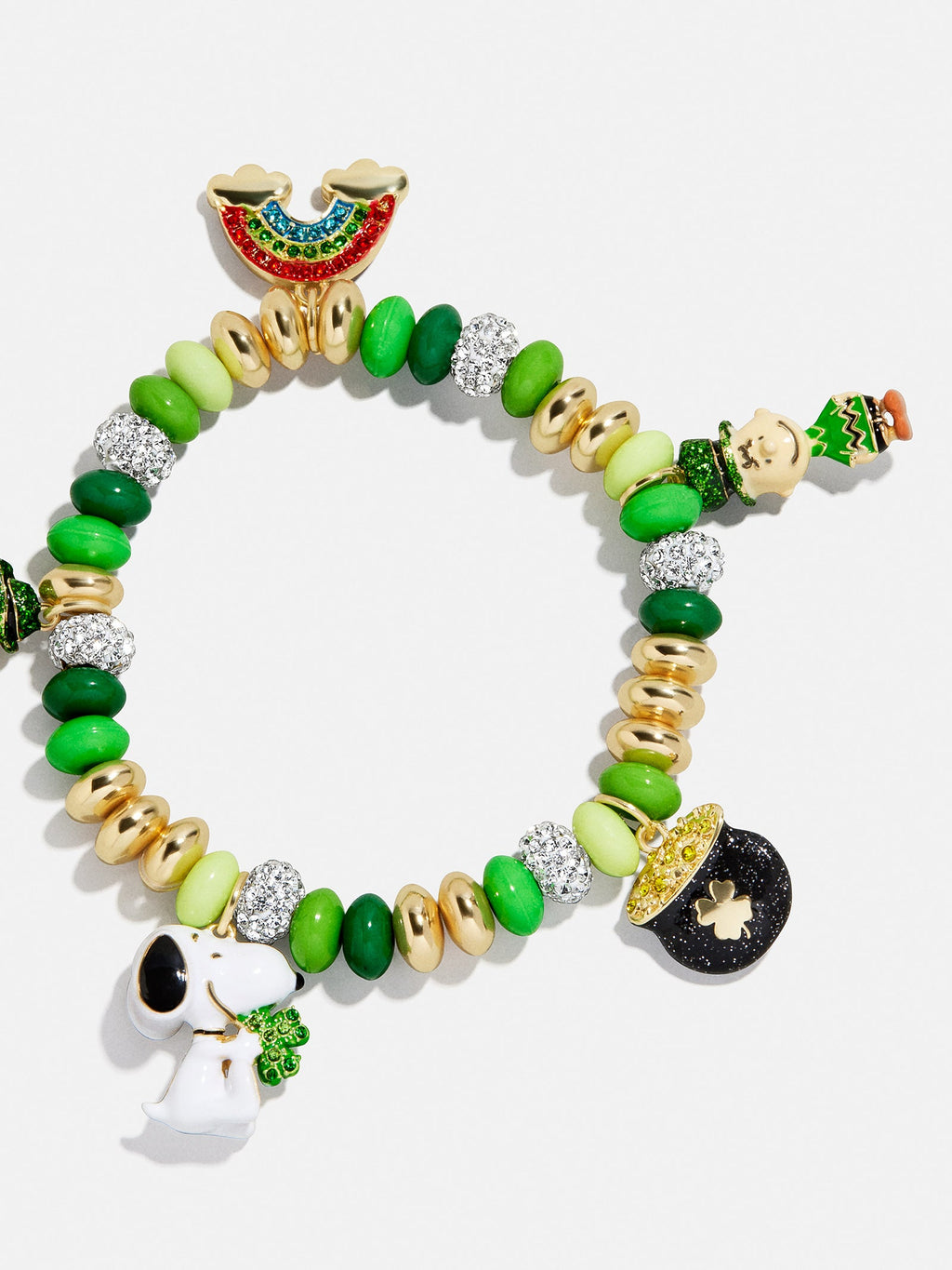 Peanuts St. Patrick’s Day Charm Bracelet - Green/Gold