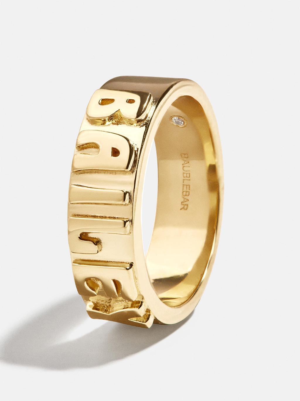 14K Gold Cigar Band Custom Ring - Gold