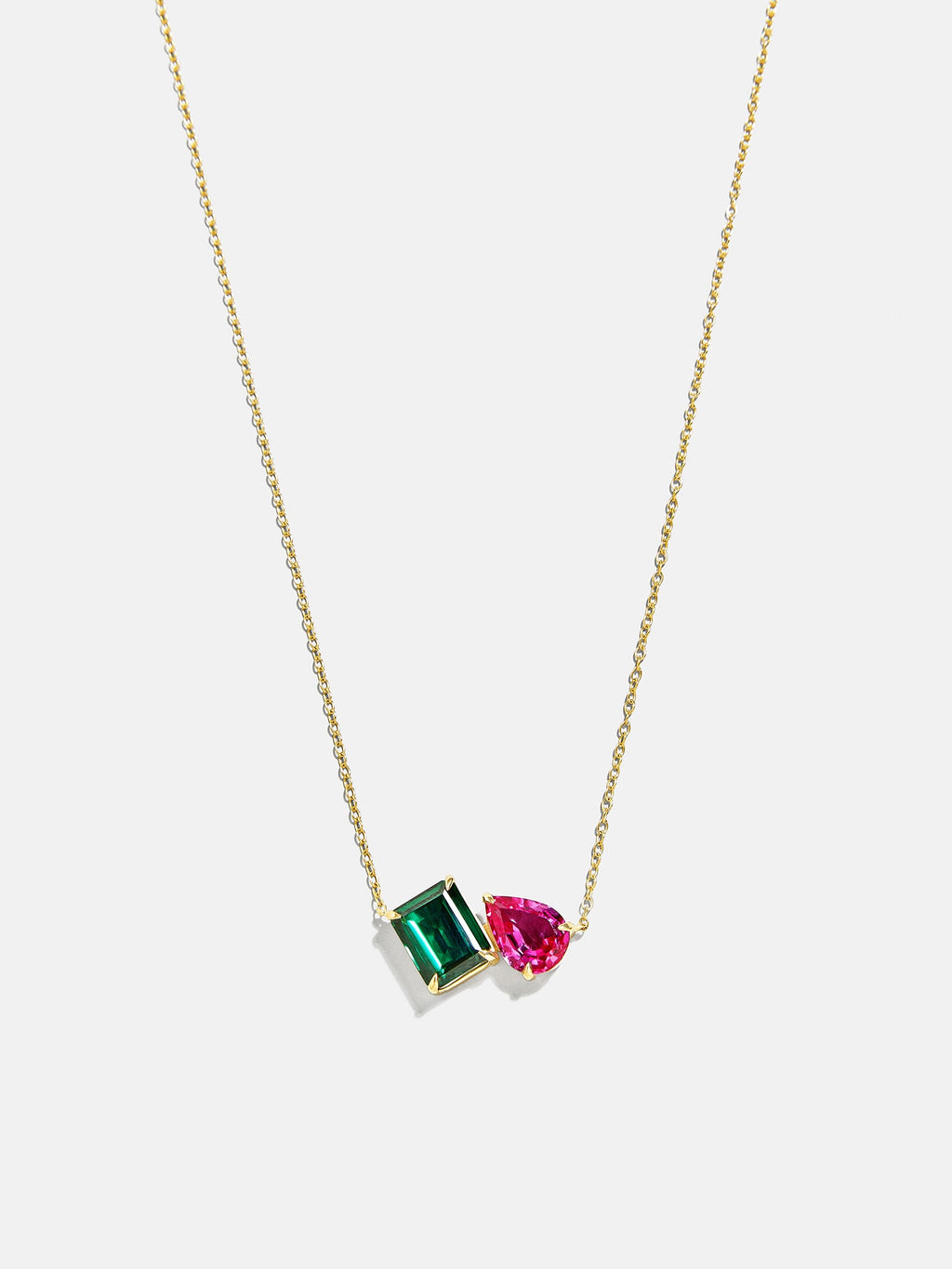 Toi et Moi 14K Gold Custom Birthstone Necklace - Gold