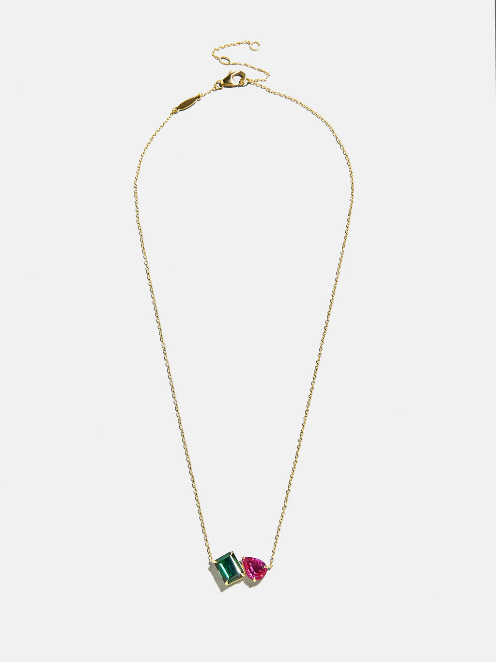 Toi et Moi 14K Gold Custom Birthstone Necklace - Gold
