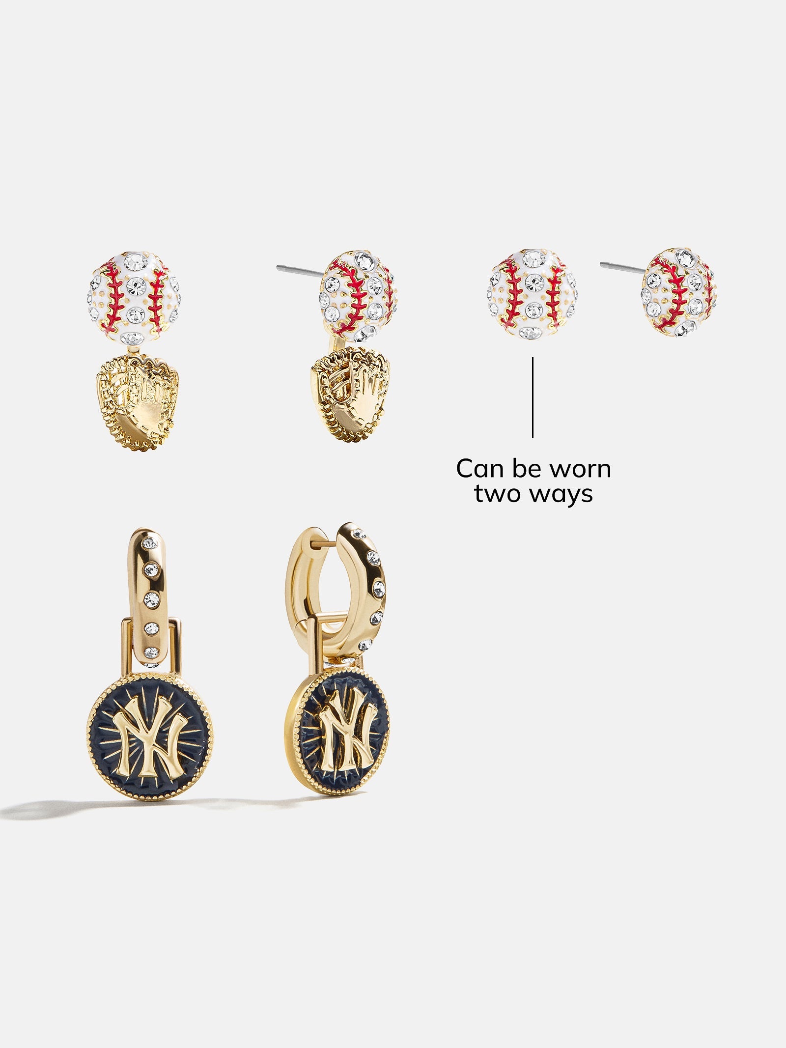 MLB Hoop Earring Set - New York Yankees